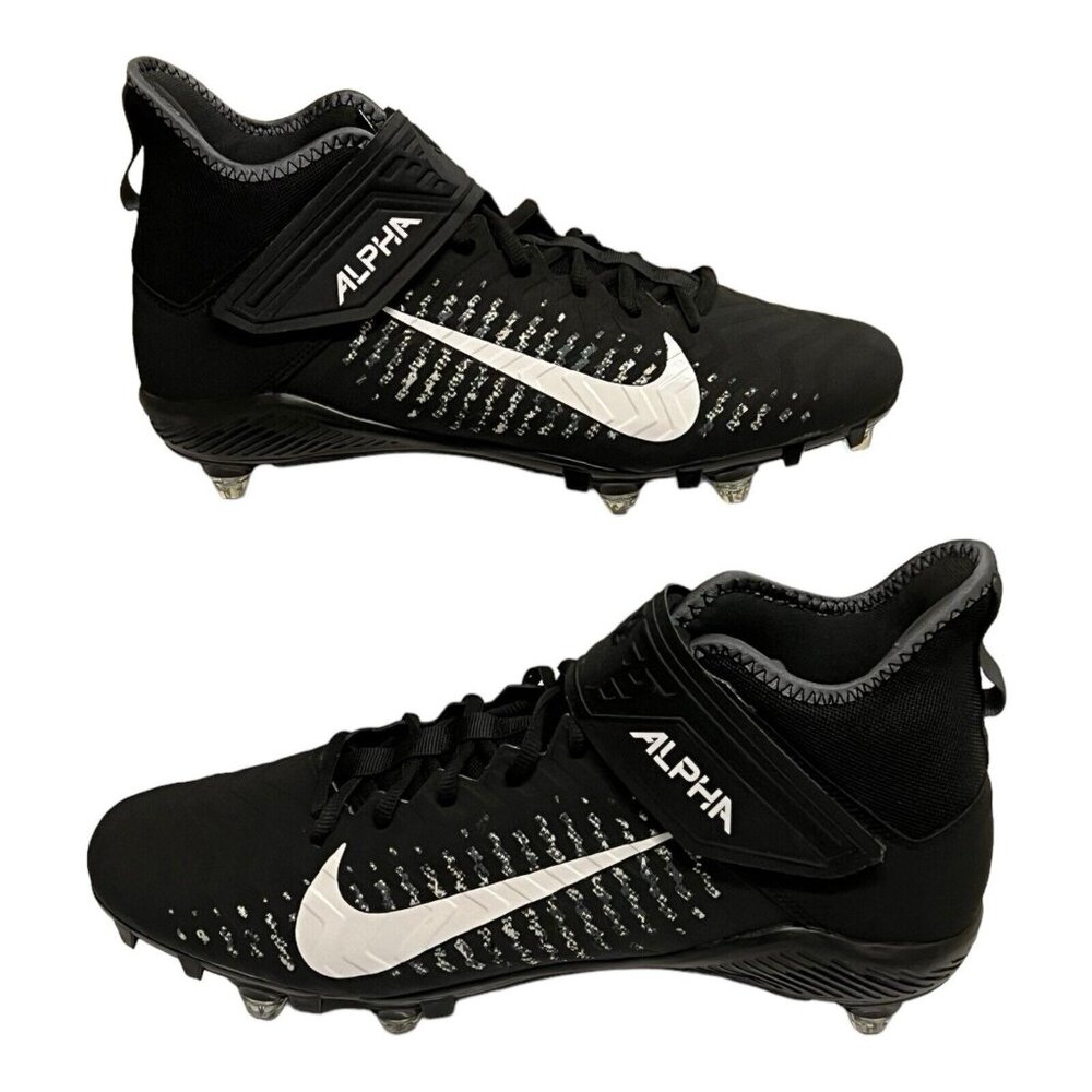 Nike Alpha Menace Pro 2 Mid Detachable Football Cleats Mens Size 12.5 CK4277-001